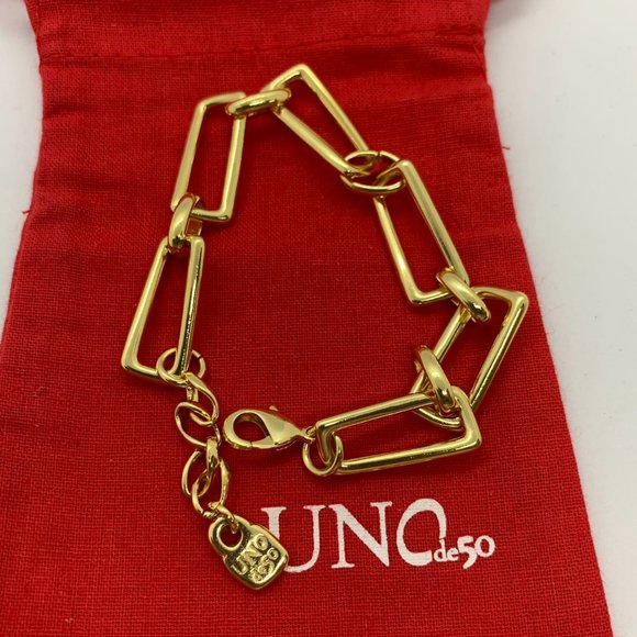 Uno de 50 Indestructible Bracelet GALAXY gold-plated medium-sized - Picture 1 of 7